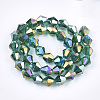 Electroplate Glass Beads Strands LS-EGLA-Q118-6mm-B15-2
