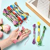 6Bundles Polyester Embroidery Floss OCOR-YW0001-25H-5