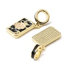 Brass Enamel European Dangle Charms KK-CBA6938-14G-01-2