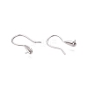 Anti-Tarnish Rhodium Plated 925 Sterling Silver Earring Hooks STER-N016-24P-2