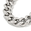 Non-Tarnish 201 Stainless Steel Cuban Link Chain Bracelets for Women and Men BJEW-F473-04P-03-2