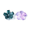 Baking Paint Transparent Glass Bead Caps DGLA-N014-06-2