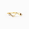 Wave Shaped 925 Sterling Silver Micro Pave Clear Cubic Zirconia Finger Rings FS-WG6021D-09-1
