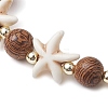 10Pcs 10 Styles Synthetic Turquoise & Coconut & Wood Beaded Stretch Bracelet Sets BJEW-JB10719-5