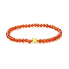 Natural Carnelian Beads Stretch Bracelets for Women Men BJEW-JB11346-2