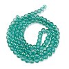 Frosted Transparent Glass Bead Strands X1-GLAA-P065-8mm-08-5