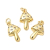 Rack Plating Brass Micro Pave  Cubic Zirconia Pendants KK-B068-46G-2