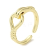 Brass Open Cuff Ring for Women RJEW-F154-01G-1