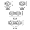 20Pcs 4 Style 304 Stainless Steel Findings FIND-GA0001-72-2