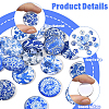 50Pcs Printed Glass Cabochons GGLA-YW0001-22-5