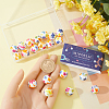 30pcs Round with Flower Pattern Silicone Focal Beads SIL-SC0002-03B-3