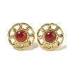 Cat Eye Stud Earrings EJEW-G400-61G-2