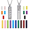 2Pcs 2 Styles Stainless Steel Perfume Bottle Necklaces NJEW-FH0001-31-1