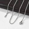 Non-Tarnish 304 Stainless Steel Cable Chain for Necklace STAS-E052-61P-50cm-3