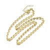 Eye Brass Link Chain Necklaces NJEW-M108-16G-2