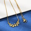 201 Stainless Steel Number 444 with Butterfly Wings Pendant Necklaces LS-NJEW-P332-01B-G-3