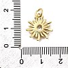 Sun Brass Micro Pave Cubic Zirconia Pendants KK-C134-11G-07-3