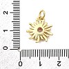 Sun Brass Micro Pave Cubic Zirconia Pendants KK-C134-11G-03-3