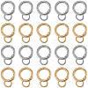 24Pcs 2 Colors Alloy Spring Gate Rings FIND-SC0016-60-1