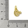 Real 18K Gold Plated Brass Pave Cubic Zirconia Pendants KK-M283-01A-01-3