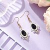 304 Stainless Steel Glass Dangle Earrings EJEW-MZ00373-03-2