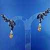 30Pcs 6 Color Glass Pendant PALLOY-GO00009-7