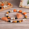 Craftdady 140Pcs Halloween Theme Painted Natural Wood Beads WOOD-CD0001-19-22