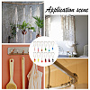 12Pcs 12 Color Iron Shower Bathroom Curtain Rings HJEW-AB00221-6
