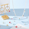 70Pcs 14 Styles Transparent Spray Painted Glass Pendants GLAA-GA0002-16-4