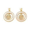 Brass Micro Pave Cubic Zirconia Pendants KK-U070-02C-G-1