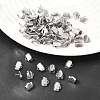 Tarnish Resistant 304 Stainless Steel Ribbon Crimp Ends STAS-S047-056-3
