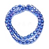 Electroplate Transparent Column Glass Beads Strands EGLA-A043-02-AB09-2