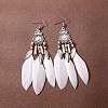 Bohemian Blue Feather Tassel Earrings Vintage Style Unique Long Earrings LW7993-6-1