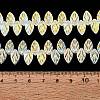 Electroplate Transparent Glass Beads Strands EGLA-N056-03A-01-4