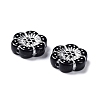 Black Opaque Acrylic Beads LS-OACR-G016-32B-3