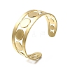 Ion Plating(IP) 304 Stainless Steel Cuff Ring for Women RJEW-U025-05G-1