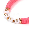 Handmade Polymer Clay Heishi Beads Stretch Bracelets BJEW-JB05306-05-2