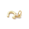 Brass Pave Clear Cubic Zirconia Charms KK-A273-01G-C-2