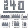 Olycraft 240Pcs 6 Style  Plastic Building Block Pieces AJEW-OC0003-04-2