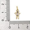 Brass Micro Pave Cubic Zirconia Pendants ZIRC-I356-17G-A02-3