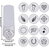 Iron Metal Stamps AJEW-BC0005-77D-2