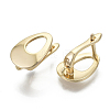 Brass Hoop Earring Findings with Latch Back Closure KK-S348-509-NF-3