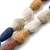 Dyed Natural Lava Rock Beads Strands G-A264-A01-01A-1
