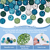 Olycraft 100Pcs 5 Colors Polymer Clay Pave Rhinestone Beads RB-OC0001-10B-4