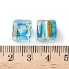 Silver Foil Glass Beads FOIL-D074-01C-4