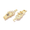 Religion Brass Micro Pave Clear Cubic Zirconia Pendants KK-N287-46G-G-02-2