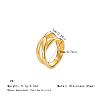 Irregular 304 Stainless Steel Finger Rings for Women SA8524-24-1