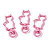 Spray Painted Eco-Friendly Alloy Swivel Snap Hooks Clasps PALLOY-T080-16J-NR-1