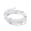 Glass & ABS Plastic Imitation Pearl Beaded Multi-srand Bracelets BJEW-JB12321-03-2