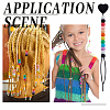 Rainbow Color Kit Hair Fascinators Set OHAR-WH0001-29-5